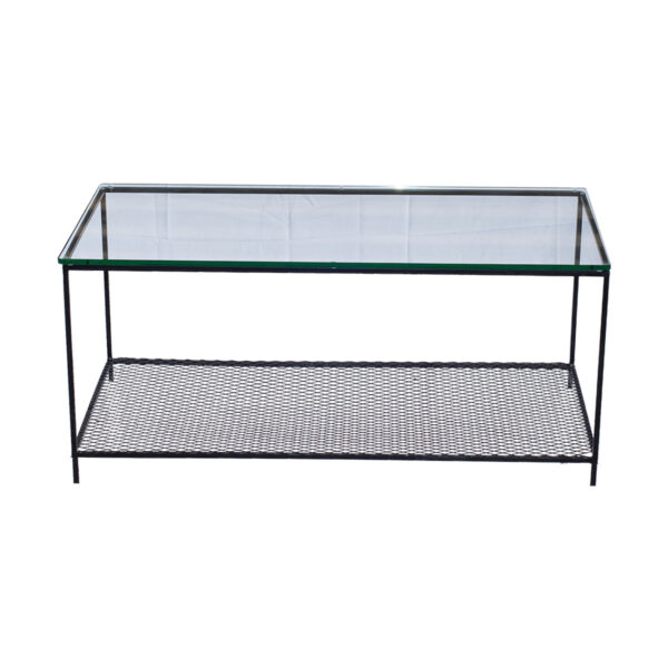 Glass Coffee | Mild Steel Frame Incl Shelf